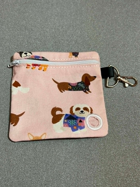 Doggie Poop Bag Holder - Pink Pups