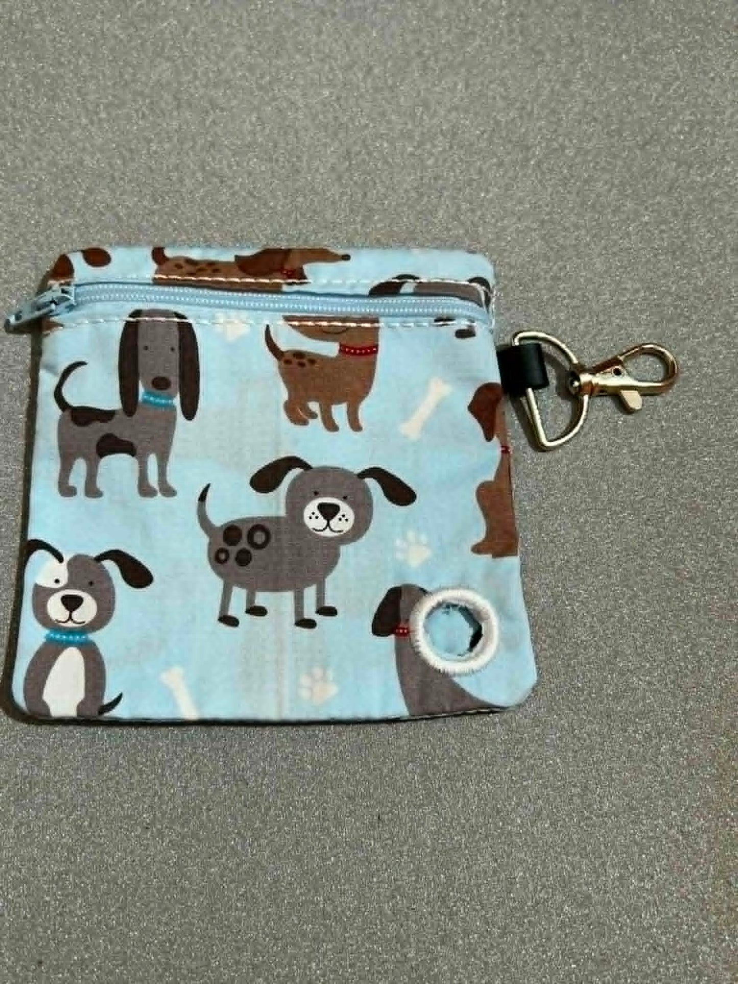 Doggie Poop Bag Holder - Blue Pups
