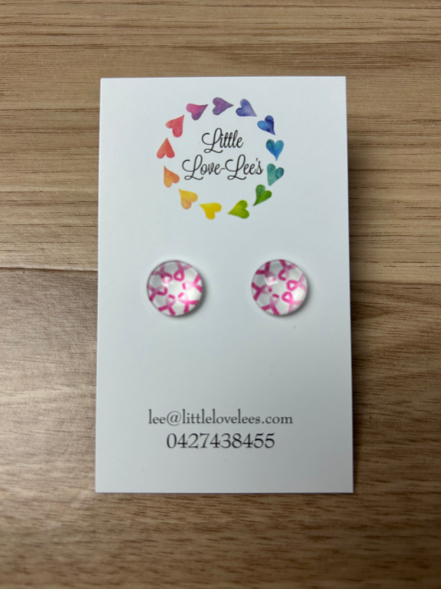 Pink Ribbon Earrings