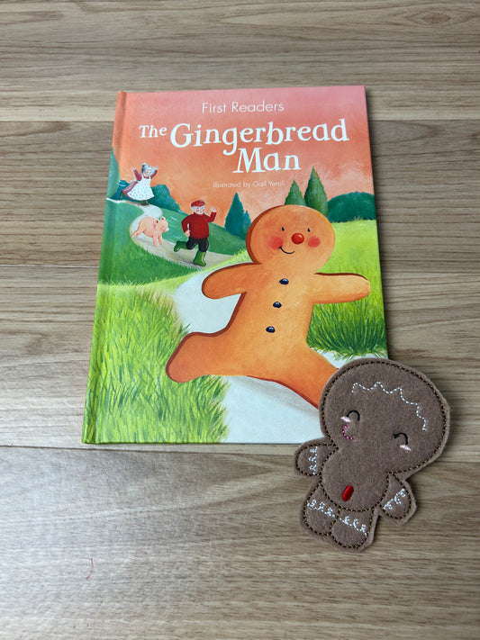 The Gingerbread Man Book and Finger Puppet Set
