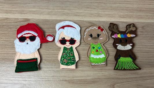 Aussie Santa Finger Puppet Set