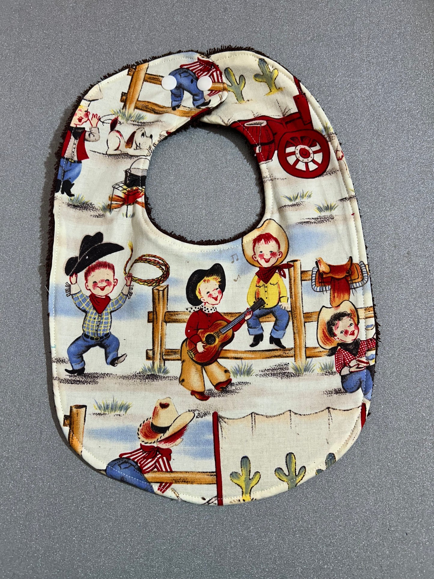 Baby Bib - Vintage cowboys