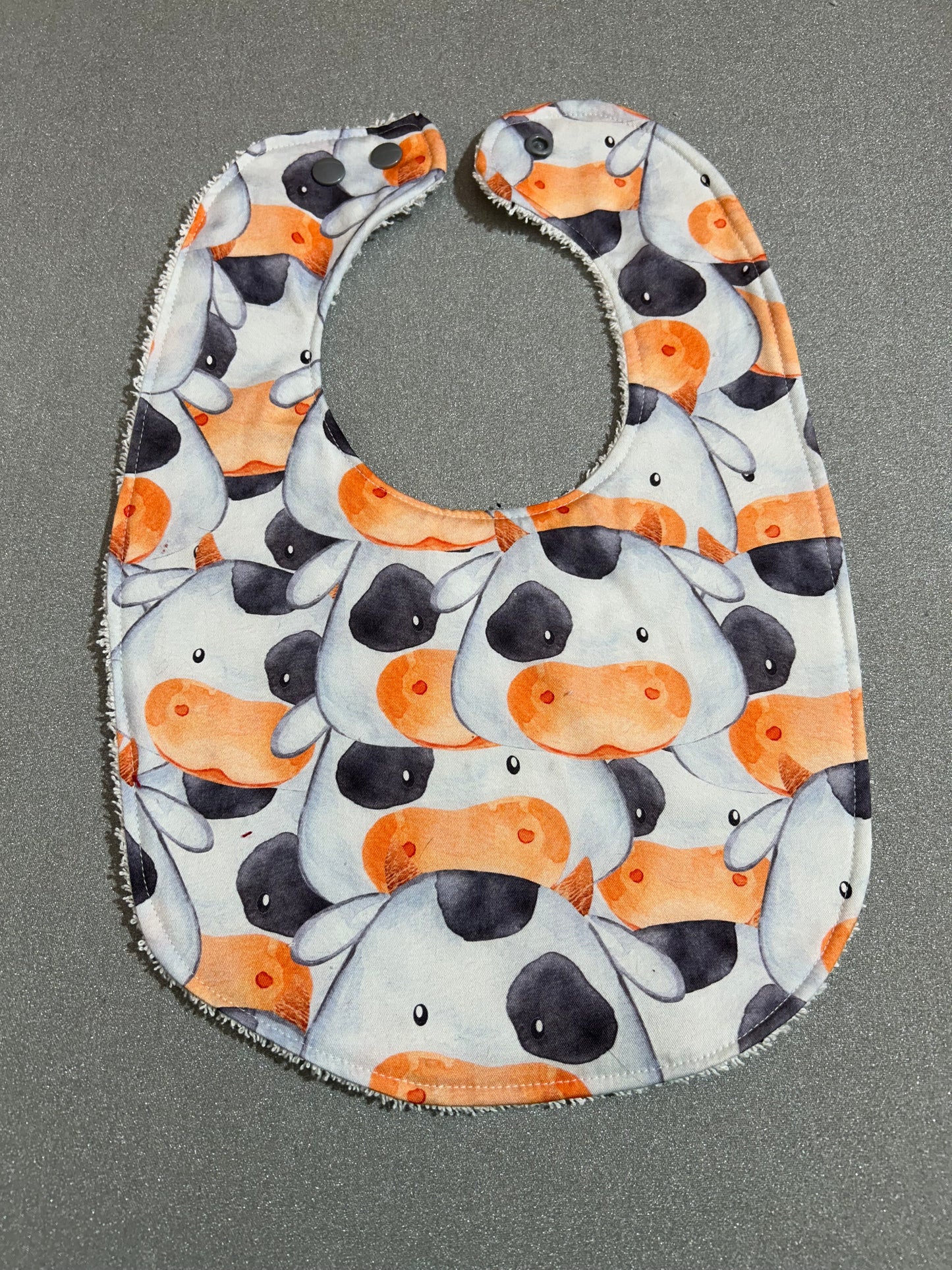 Baby Bib - Stacked Cows