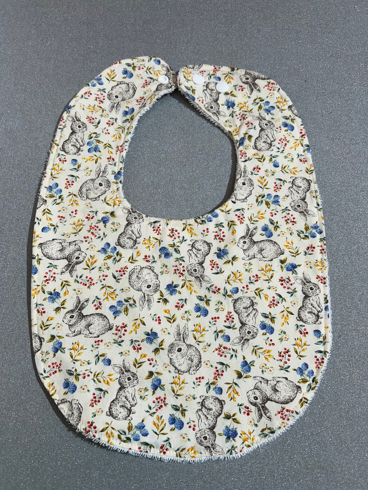 Baby Bib - Floral Bunnies