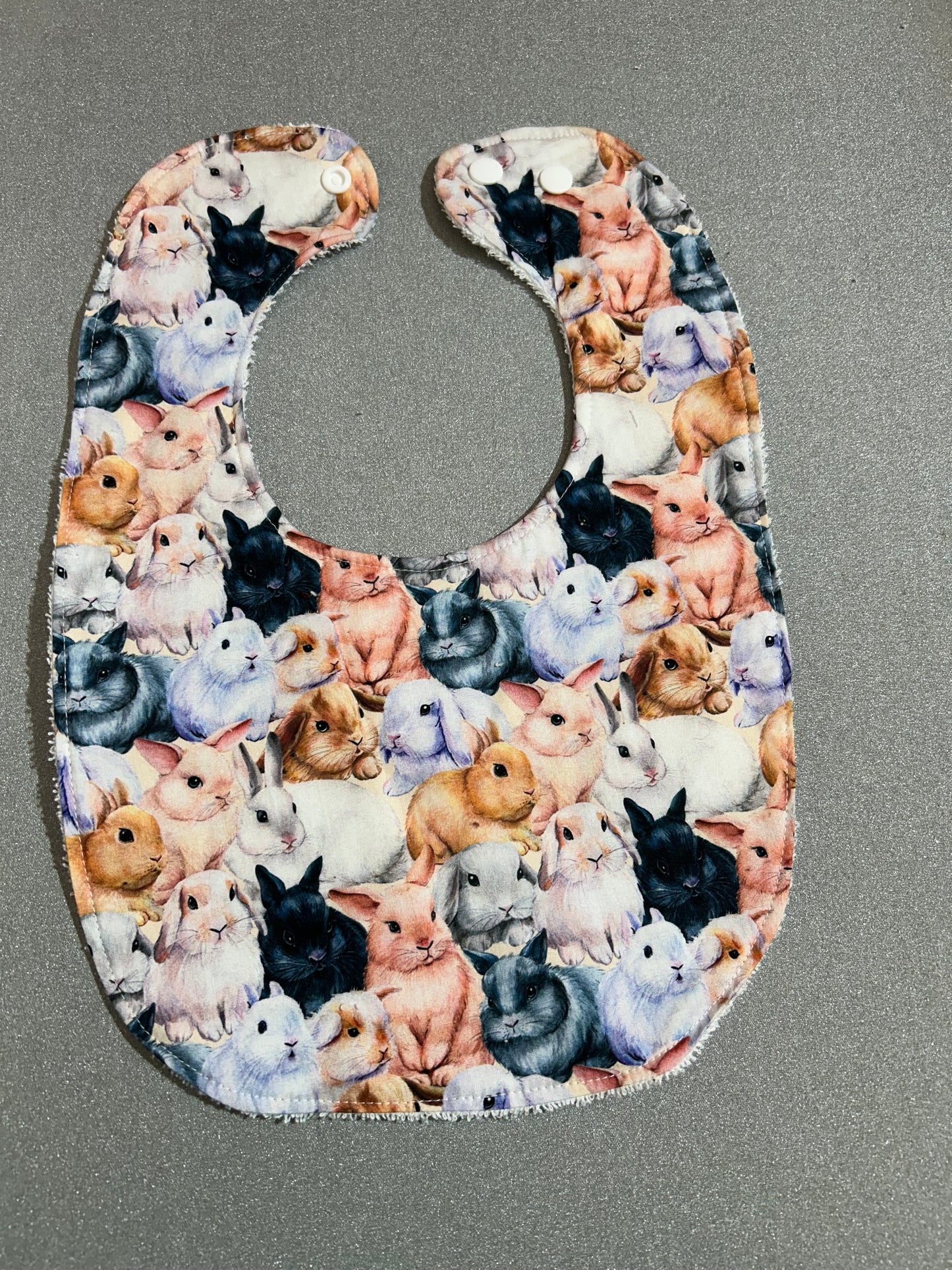 Baby Bib - Stacked Bunnies