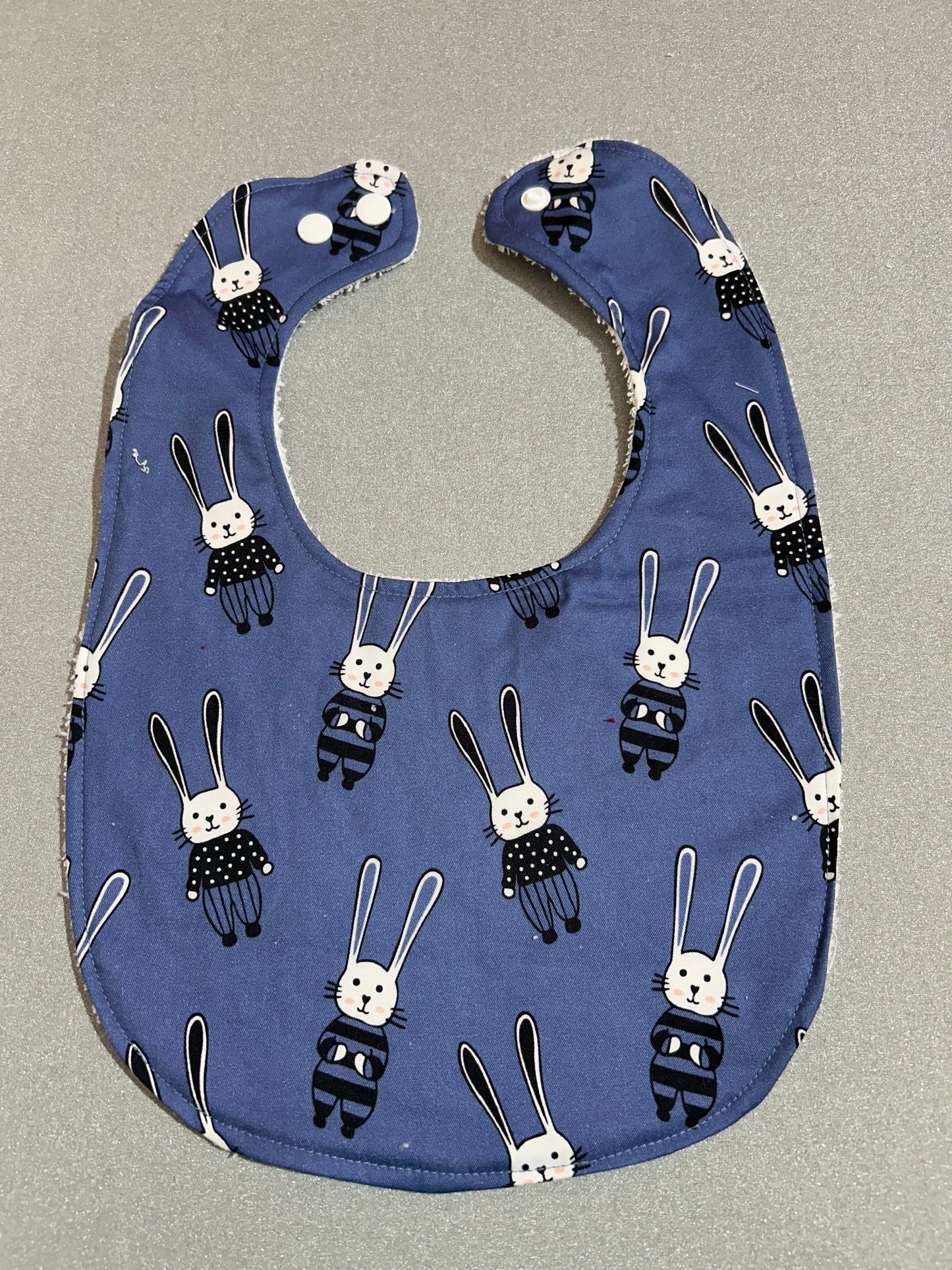 Baby Bib - Blue Bunnies