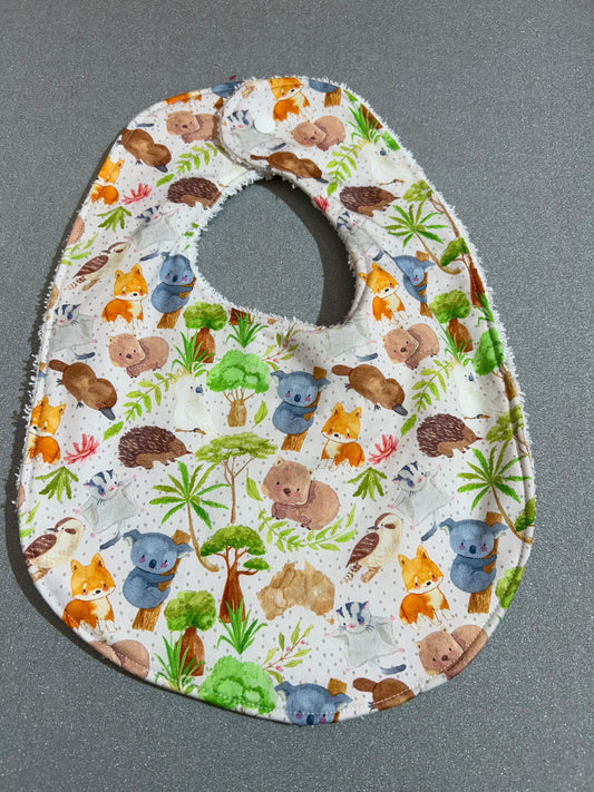 Baby Bib - Aussie animals