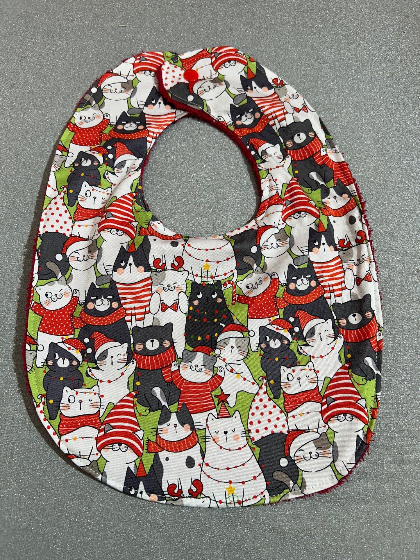Baby Bib - Christmas Cats