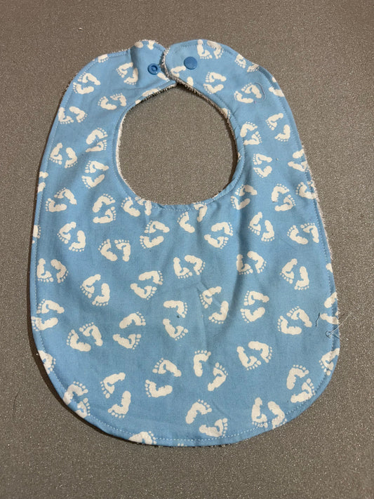 Baby Bib - Blue Feet
