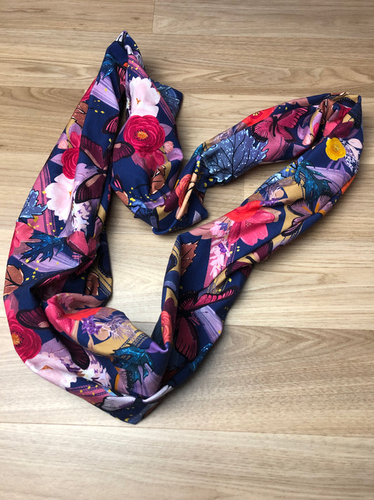 Infinity Scarf - Floral Butterflies