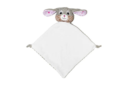 Bunny with pink ears Embroidered Blankie