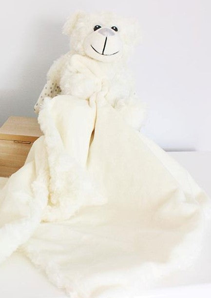 Angel Bear Embroidered Blankie