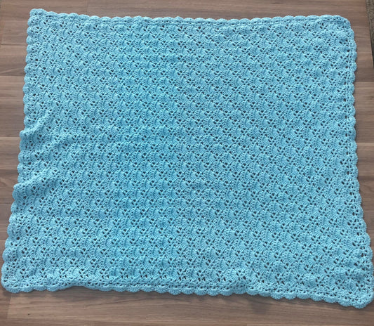 Crochet Blanket - Light Blue