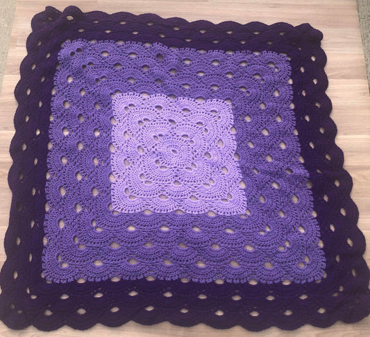 Crochet Blanket - Purples