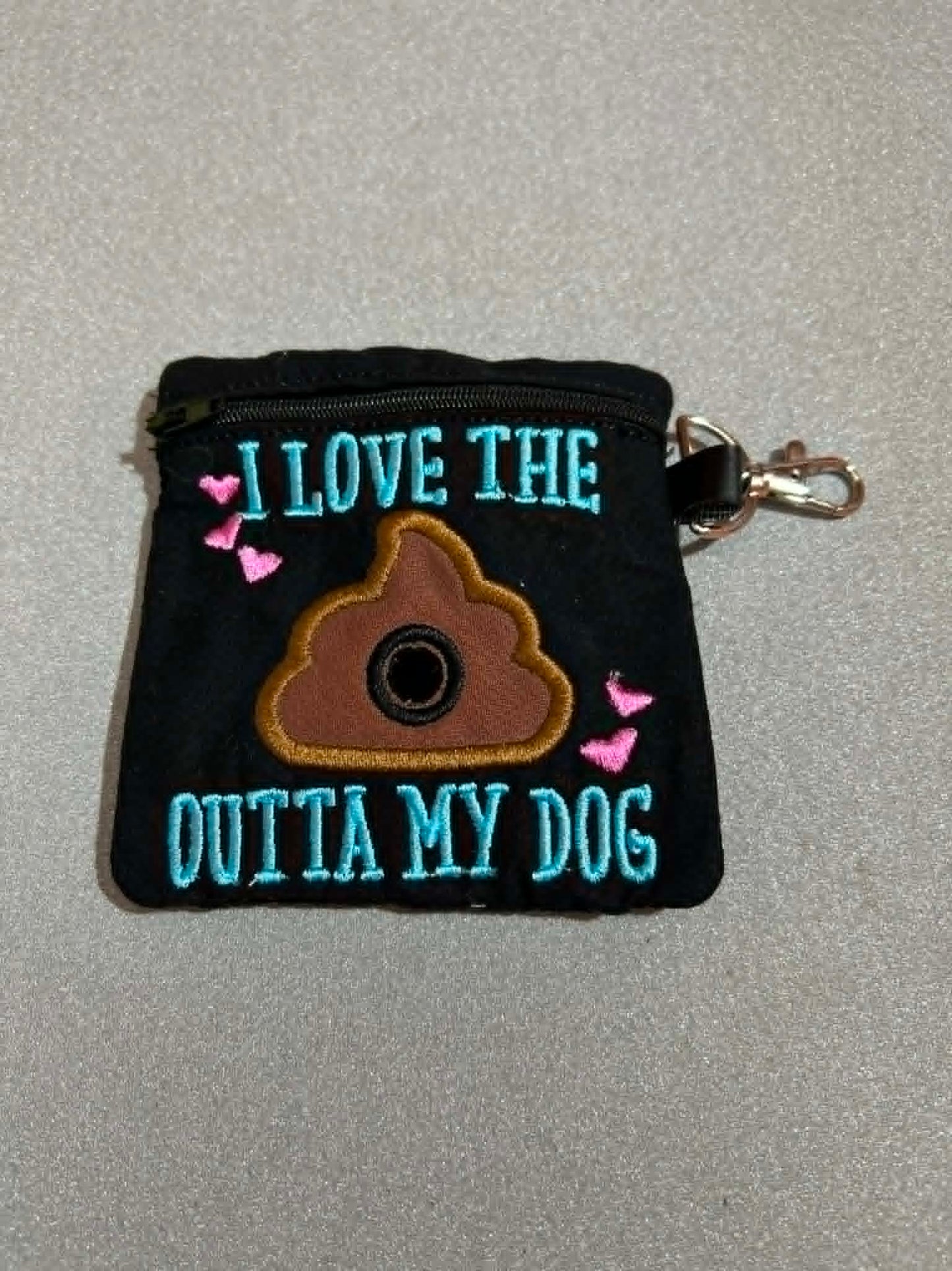 Doggie Poop Bag Holder - I love the shit otta my dog