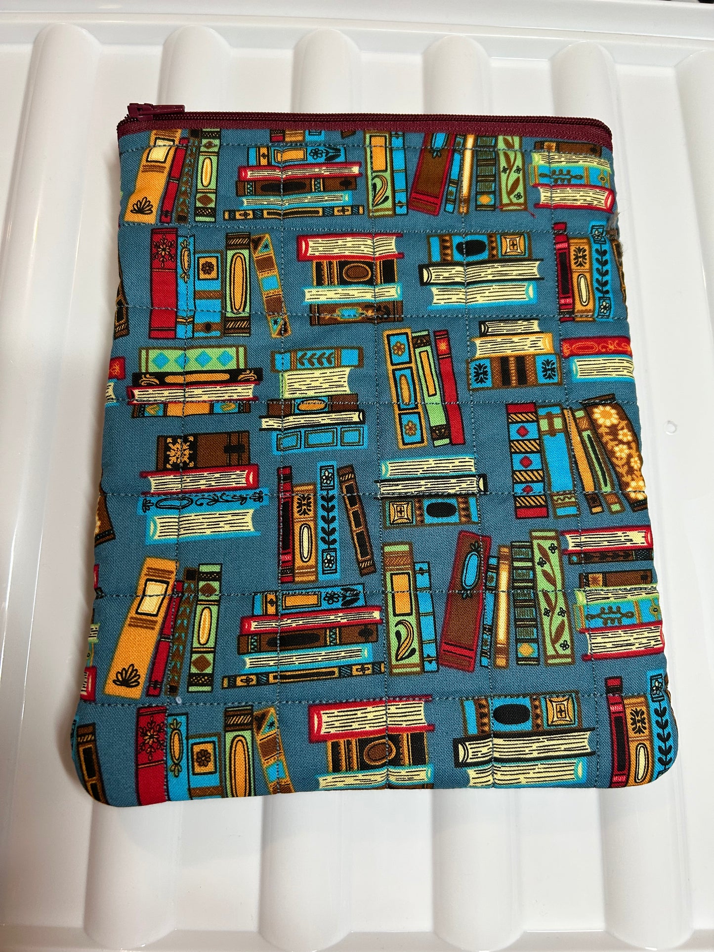 Book and E reader Sleeve - Blue Books