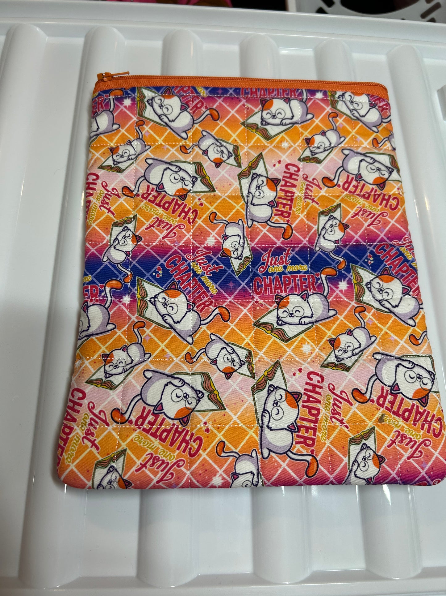 Book and E reader Sleeve - Just one more chapter
