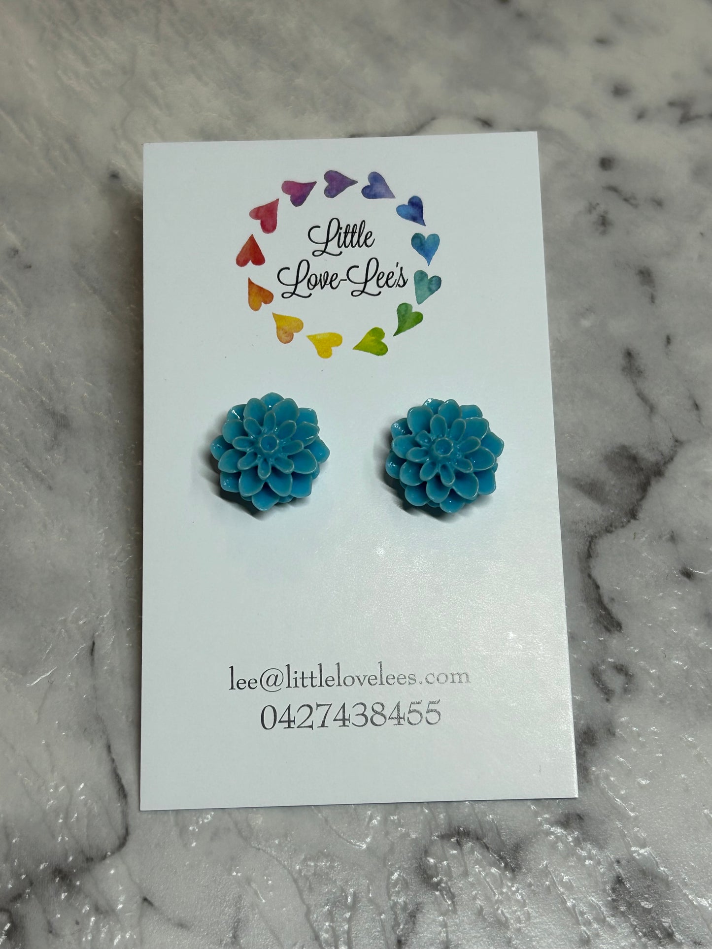 Blue Flower Earrings