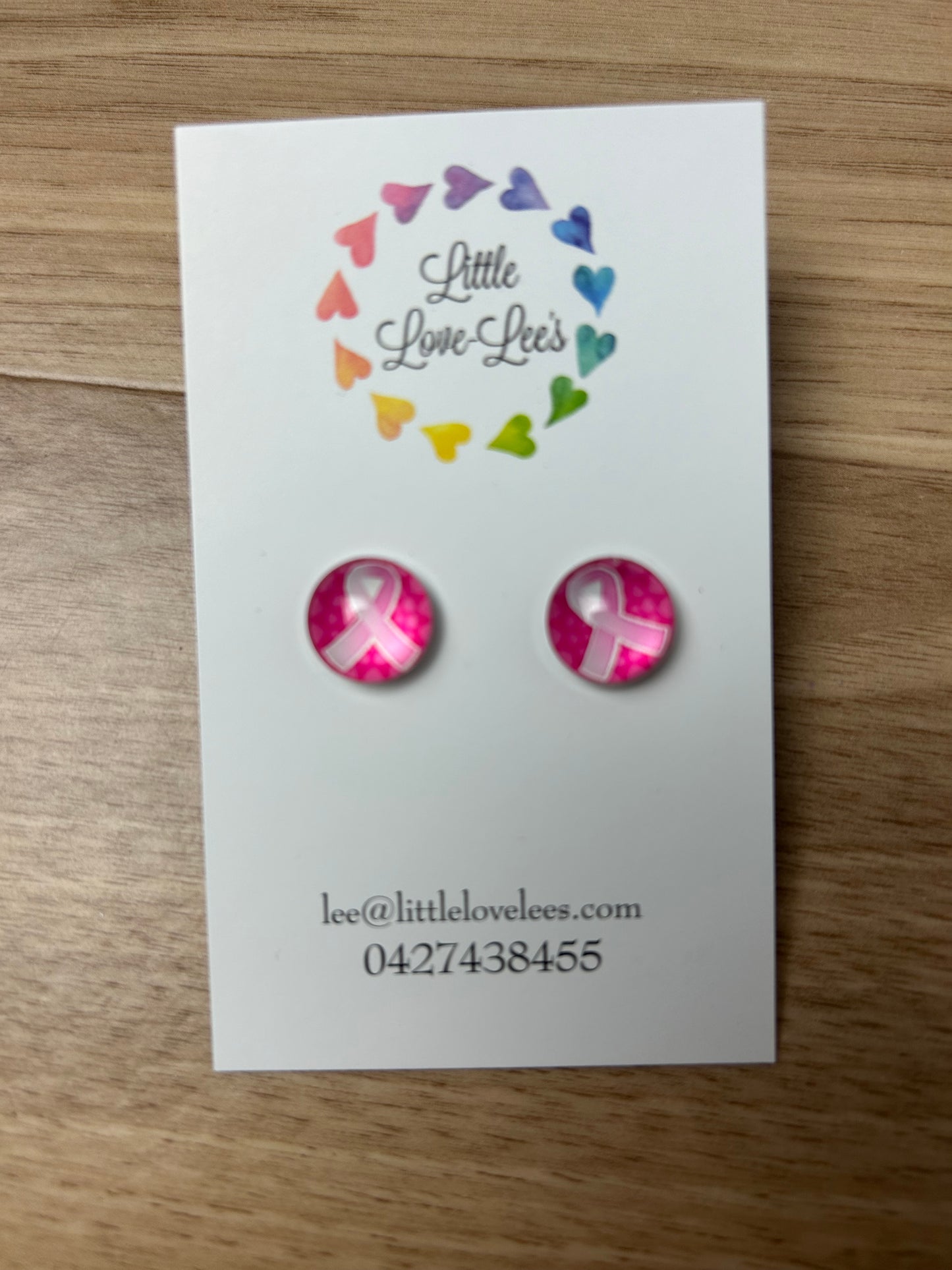 Pink Ribbon Earrings