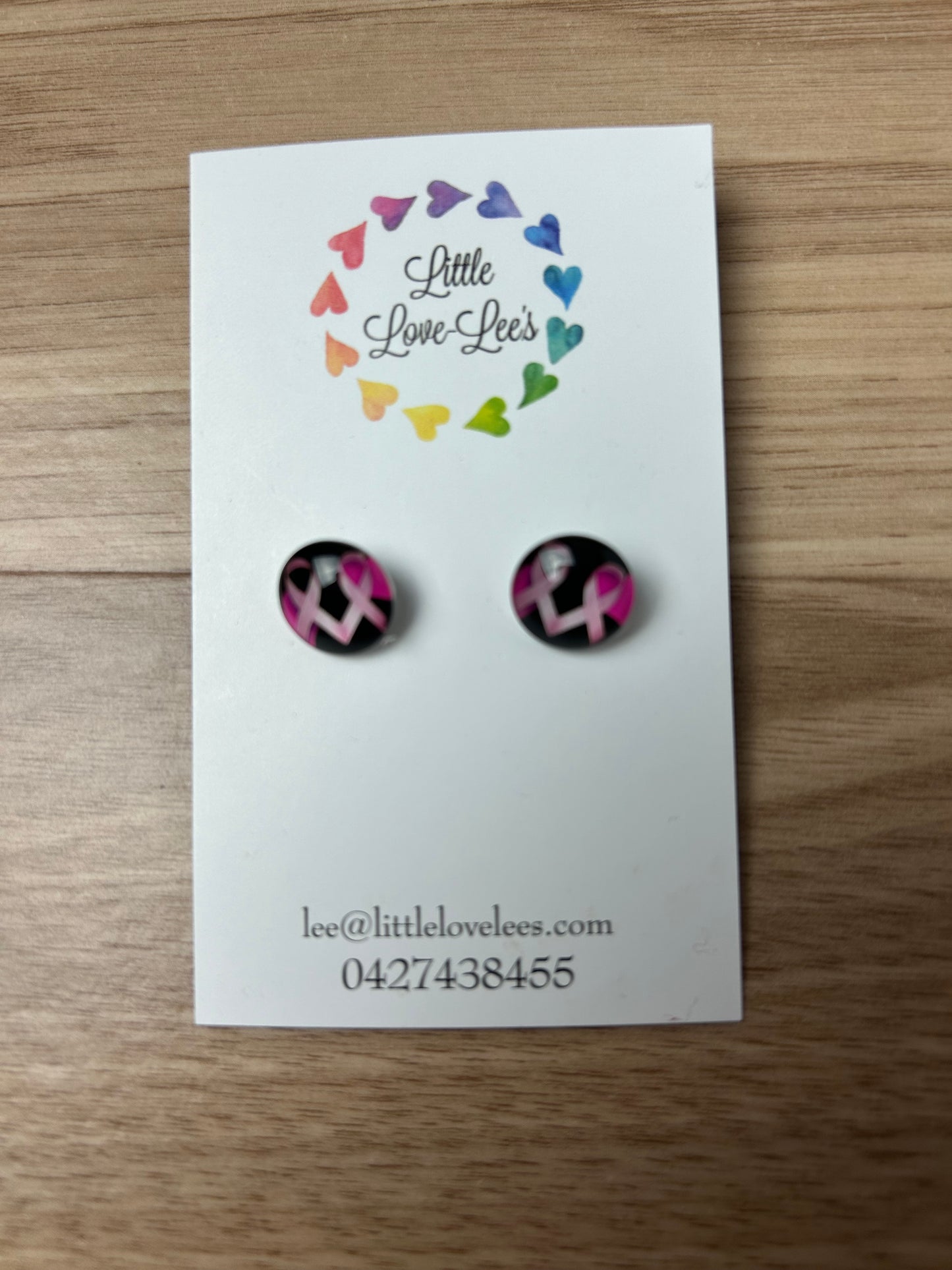 Pink Ribbon Earrings
