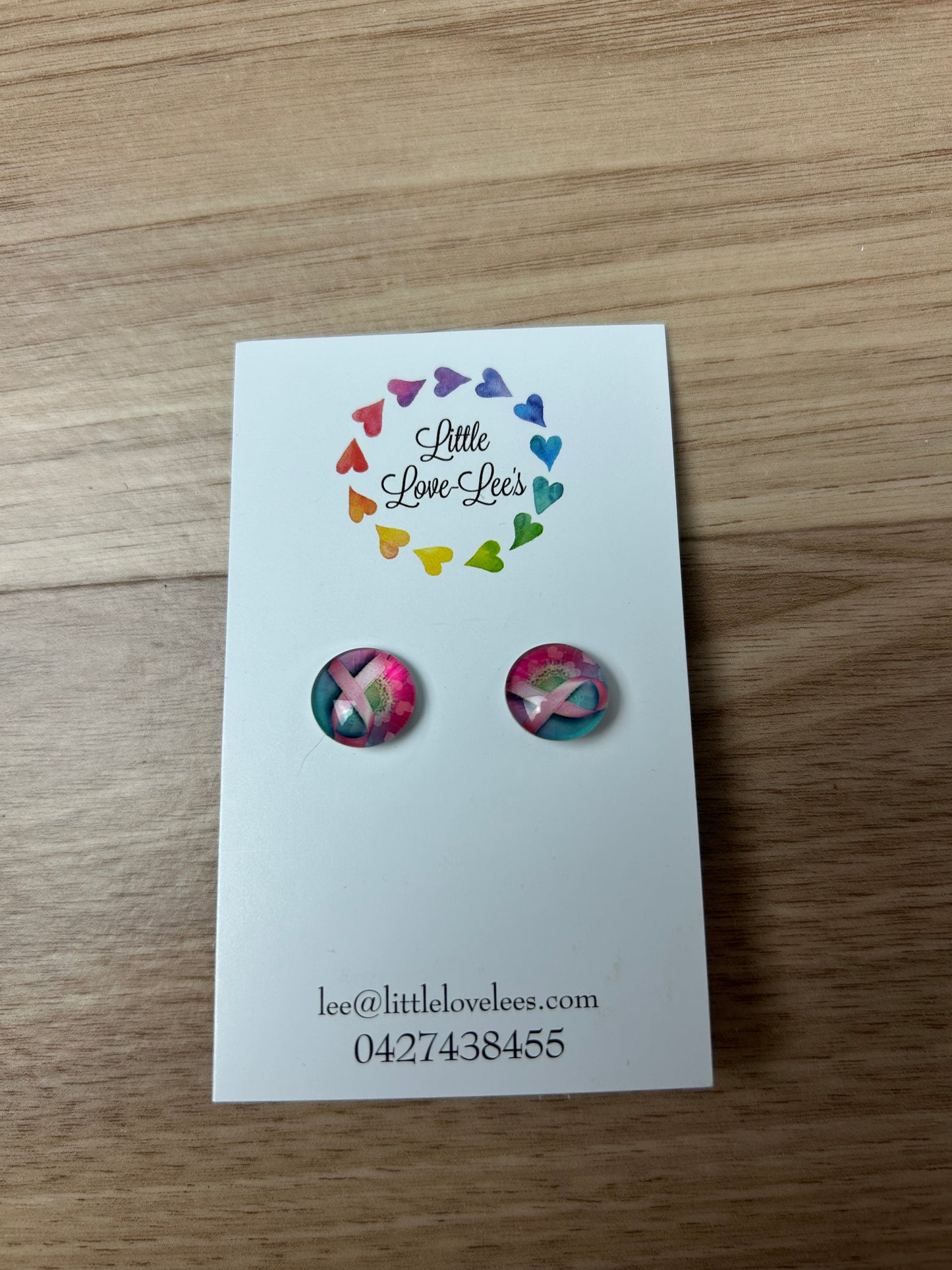 Pink Ribbon Earrings