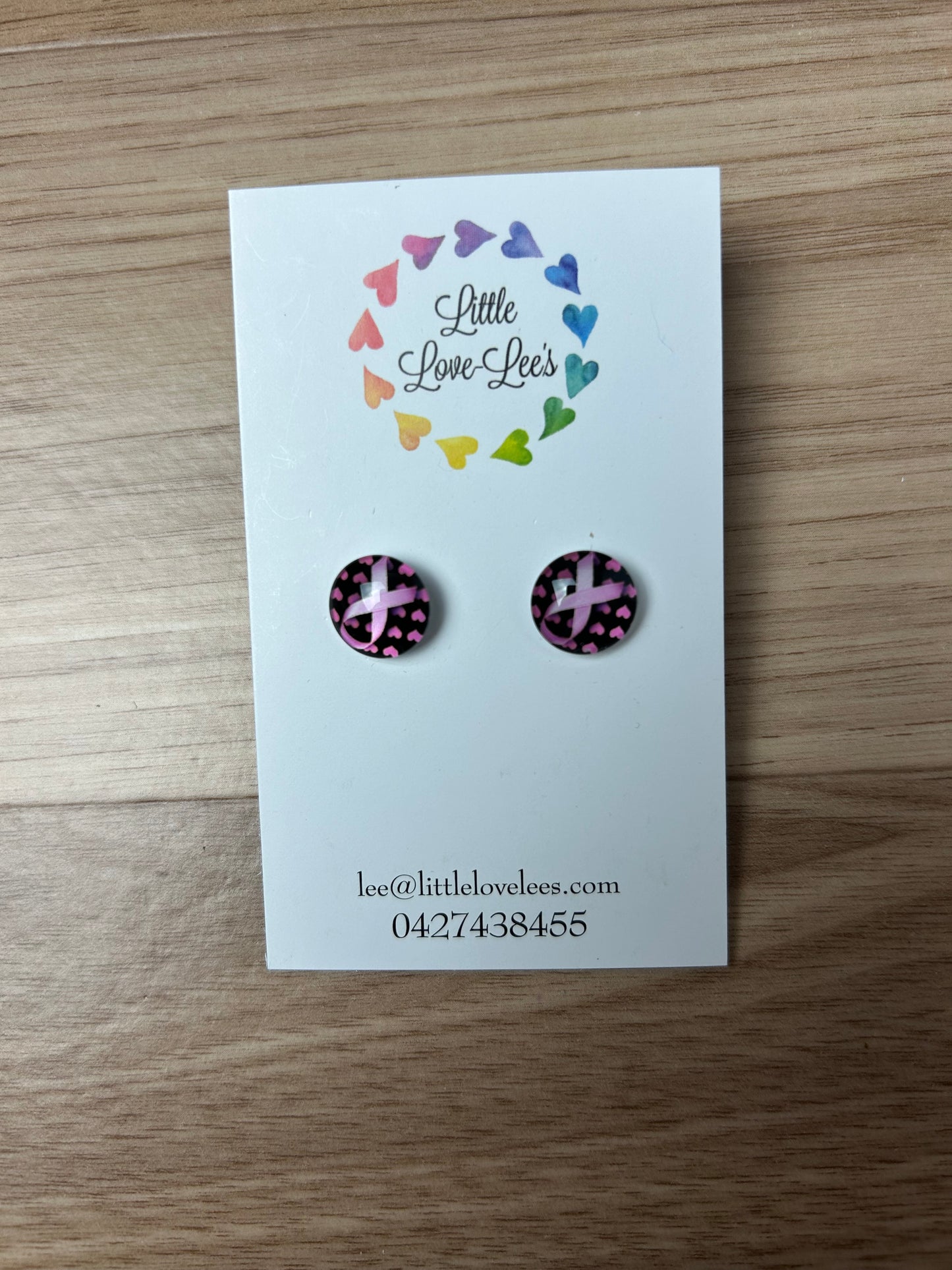 Pink Ribbon Earrings