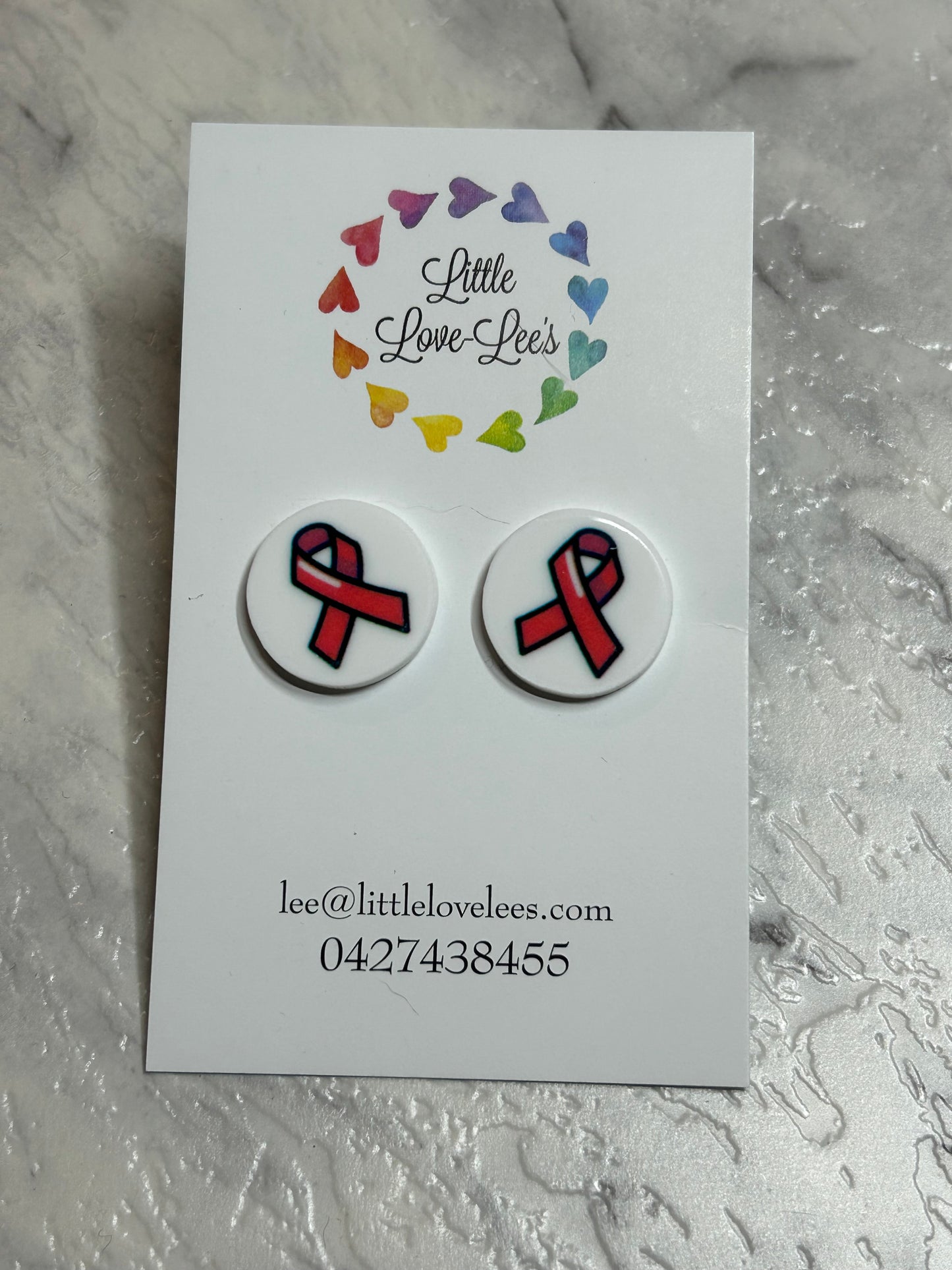 Pink Ribbon Earrings