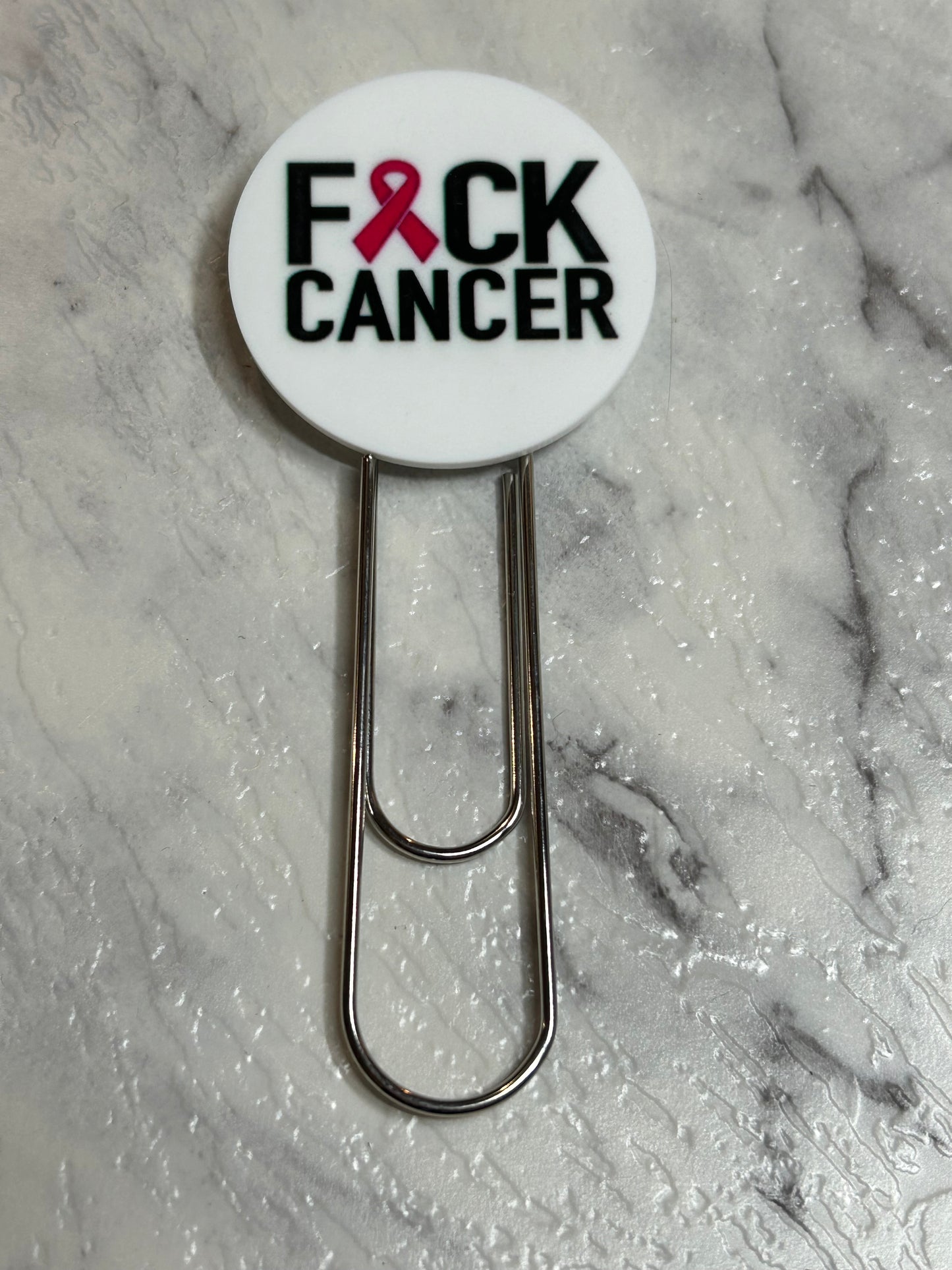 Fuck Cancer Pink Ribbon Bookmark