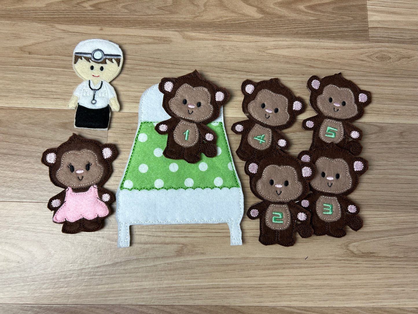 5 Cheeky Monkeys  Finger Puppet Set