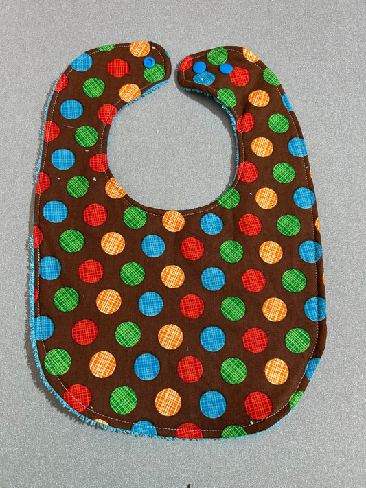 Baby Bib - Chocolate Spots