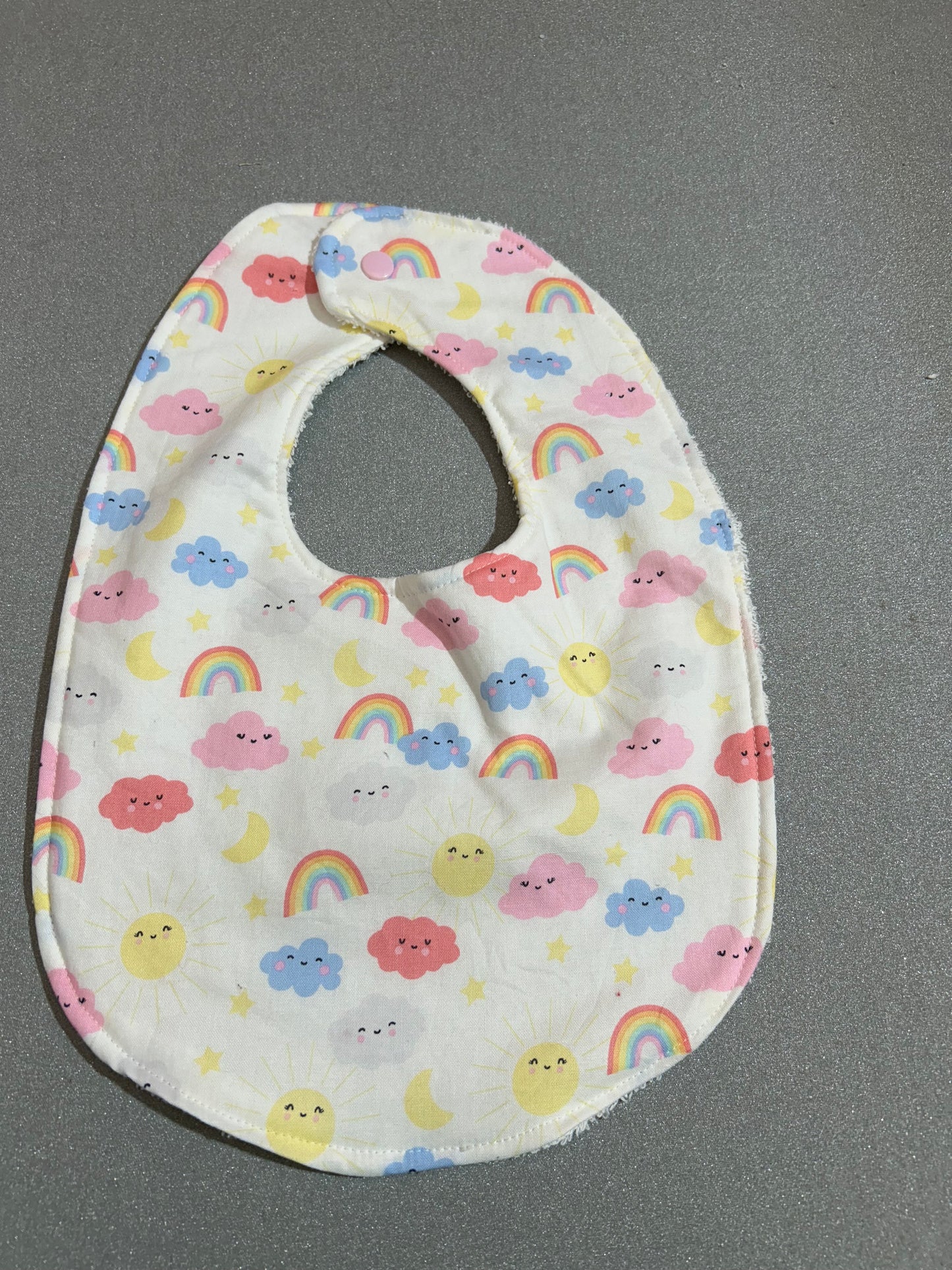 Baby Bib - Rainbows and Clouds