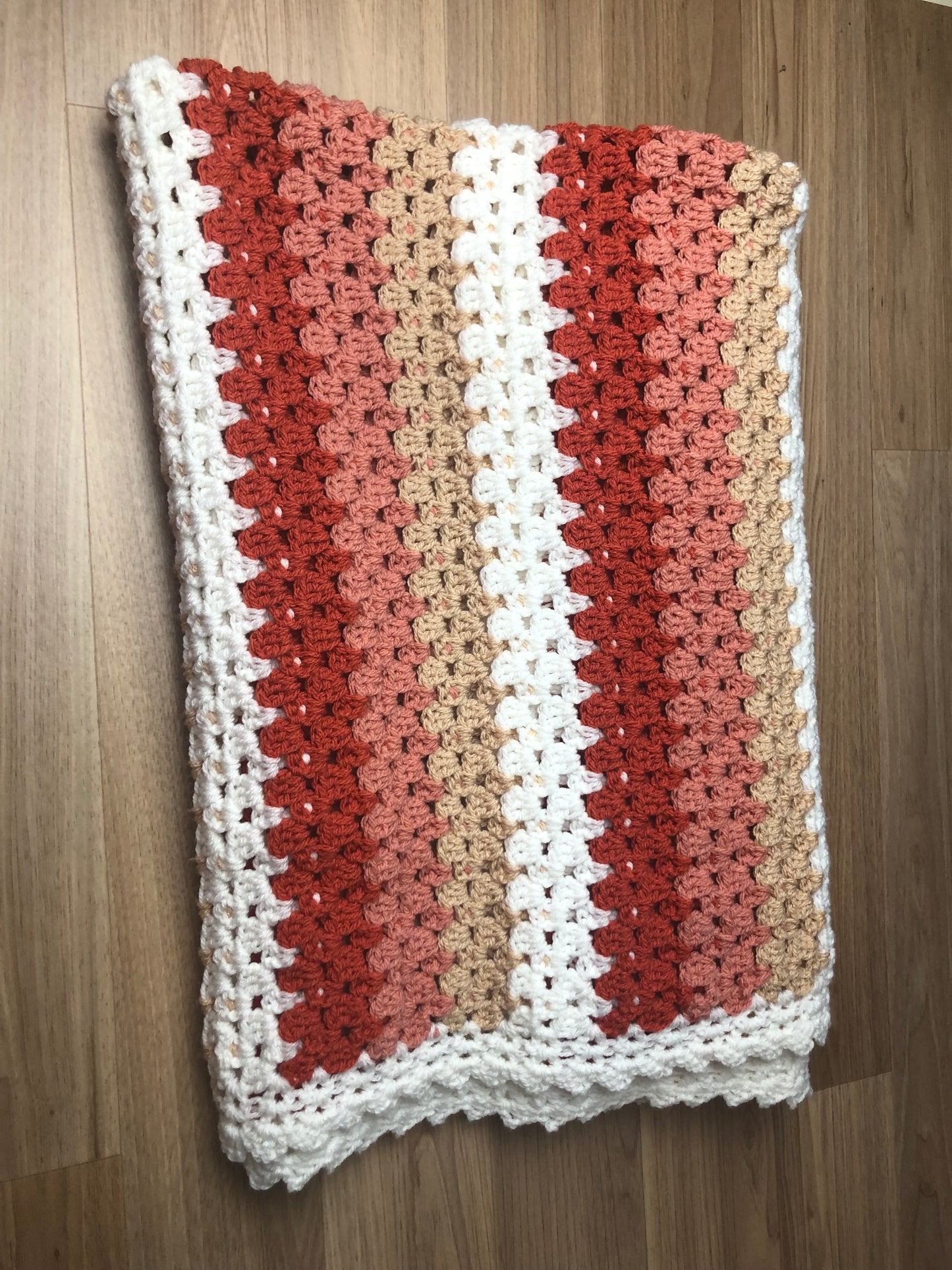 Crochet Blanket - Apricot