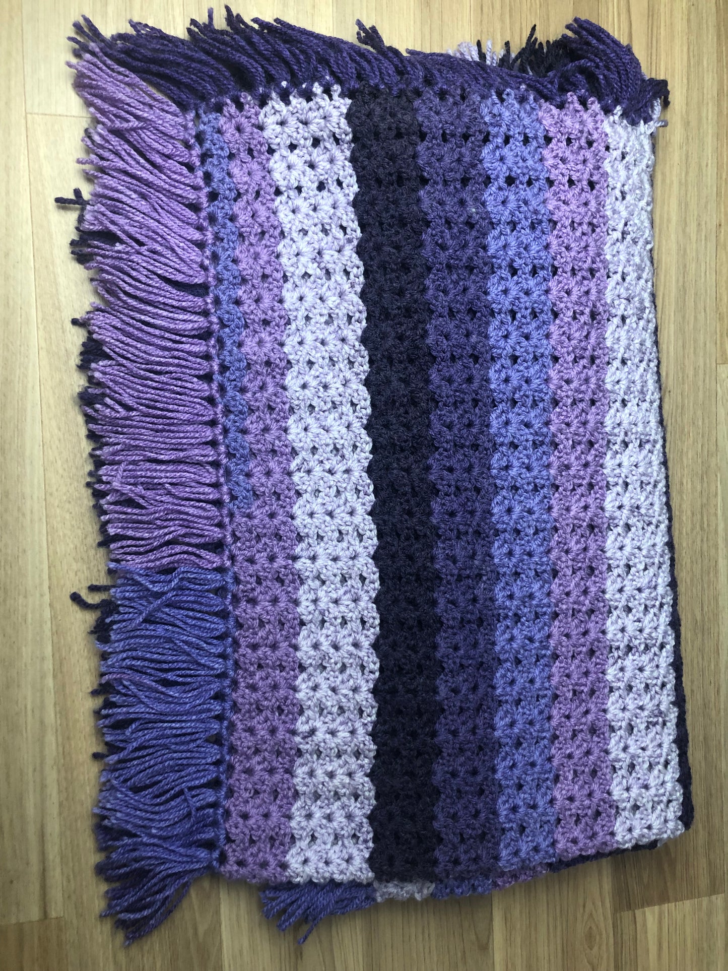 Crochet Blanket - Shades of Purple 2