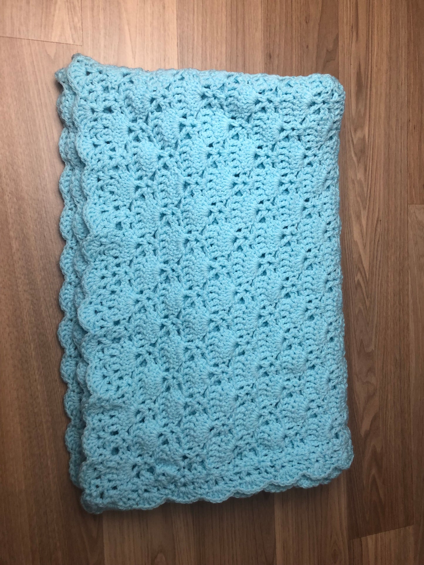 Crochet Blanket - Light Blue