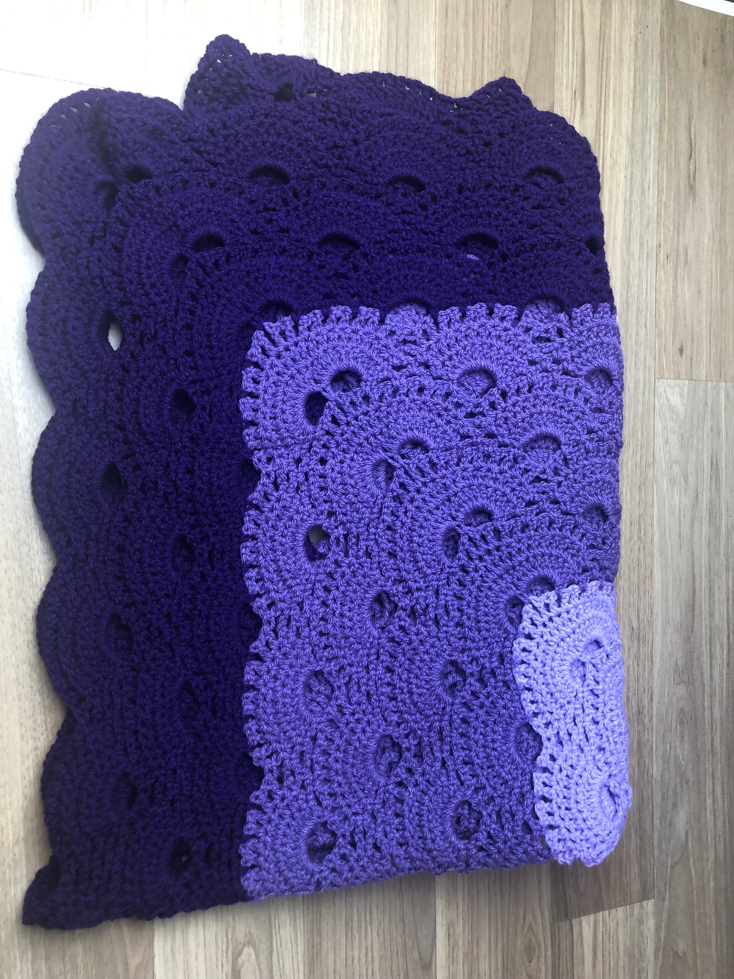 Crochet Blanket - Purples