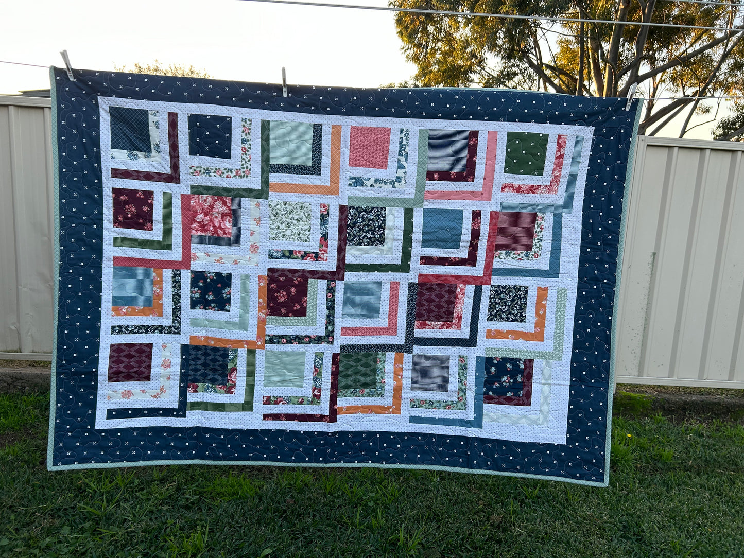 Sunnyside Quilt - green binding