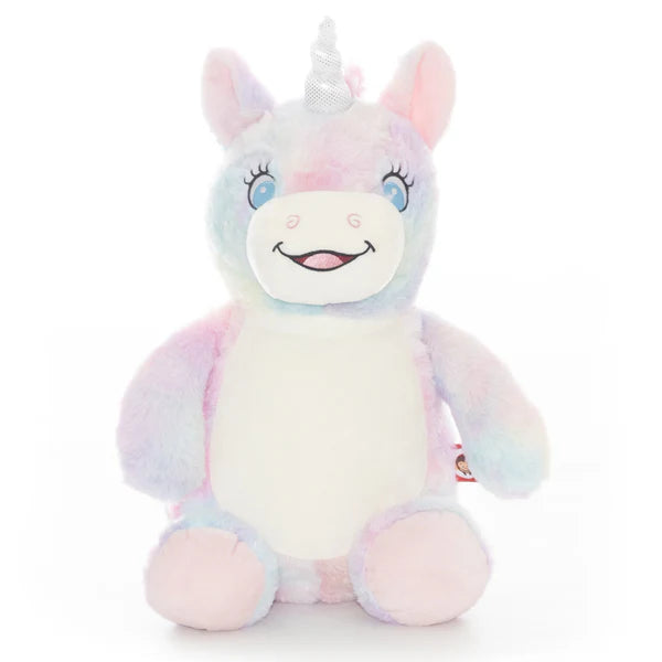 Pastel Rainbow Unicorn Embroidered Toy