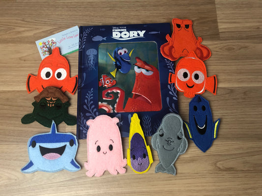 Finding Dory Book and Finger Puppet Set