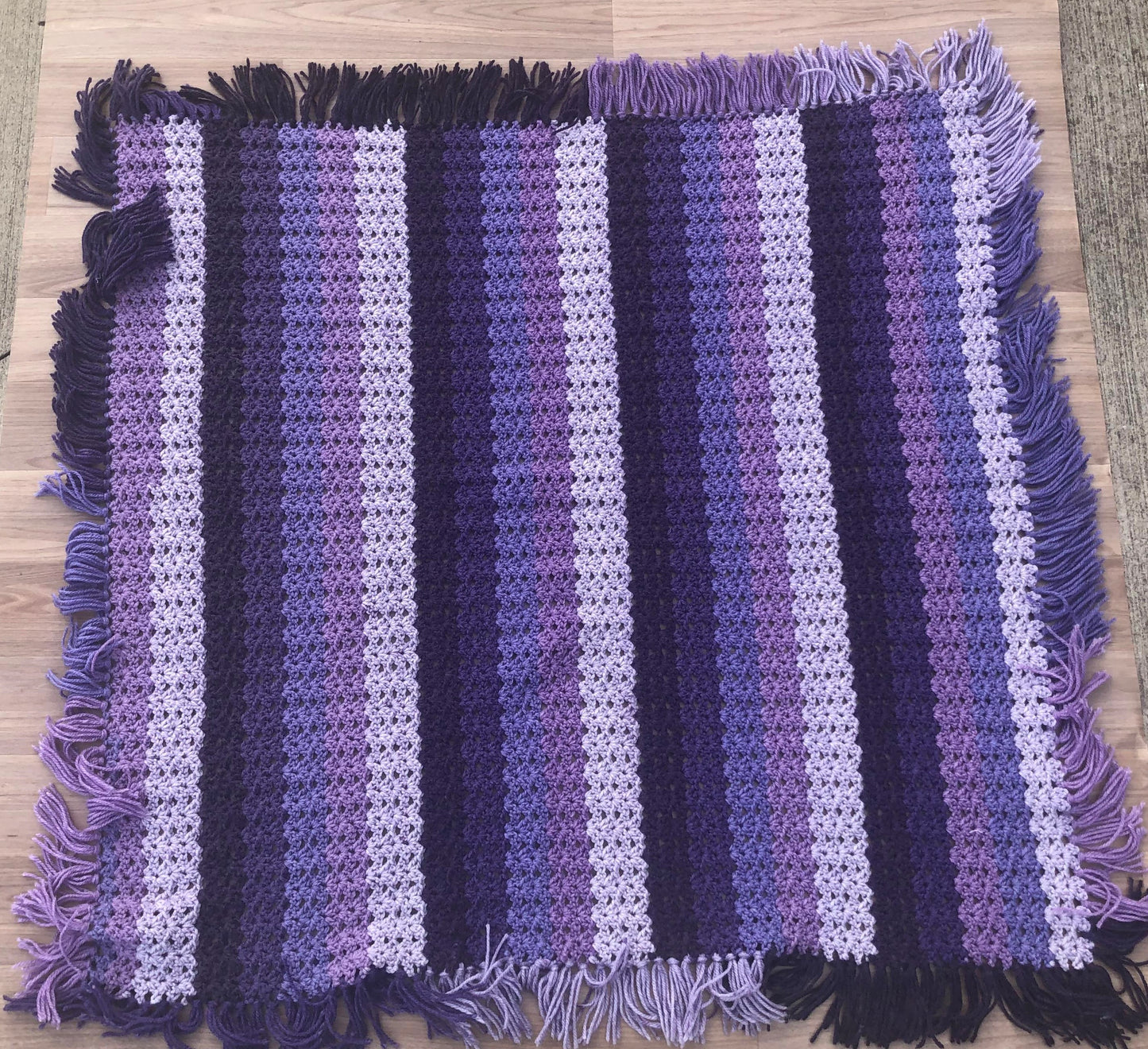 Crochet Blanket - Shades of Purple 2