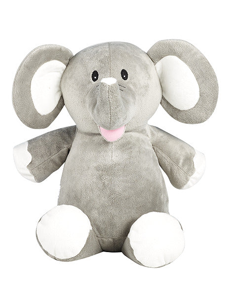 Grey Elephant Embroidered Toy