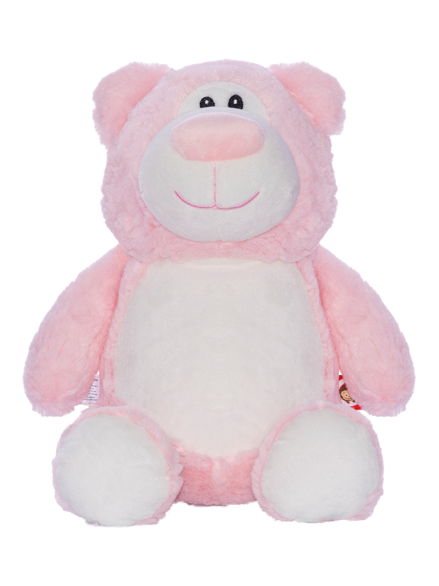 Pink Bear Embroidered Toy