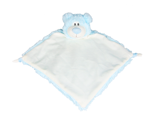 Blue Bear Embroidered Blankie