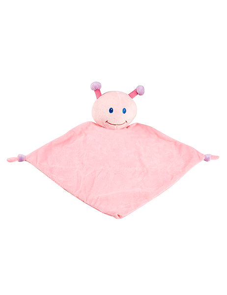 Pink Bug Embroidered Blankie