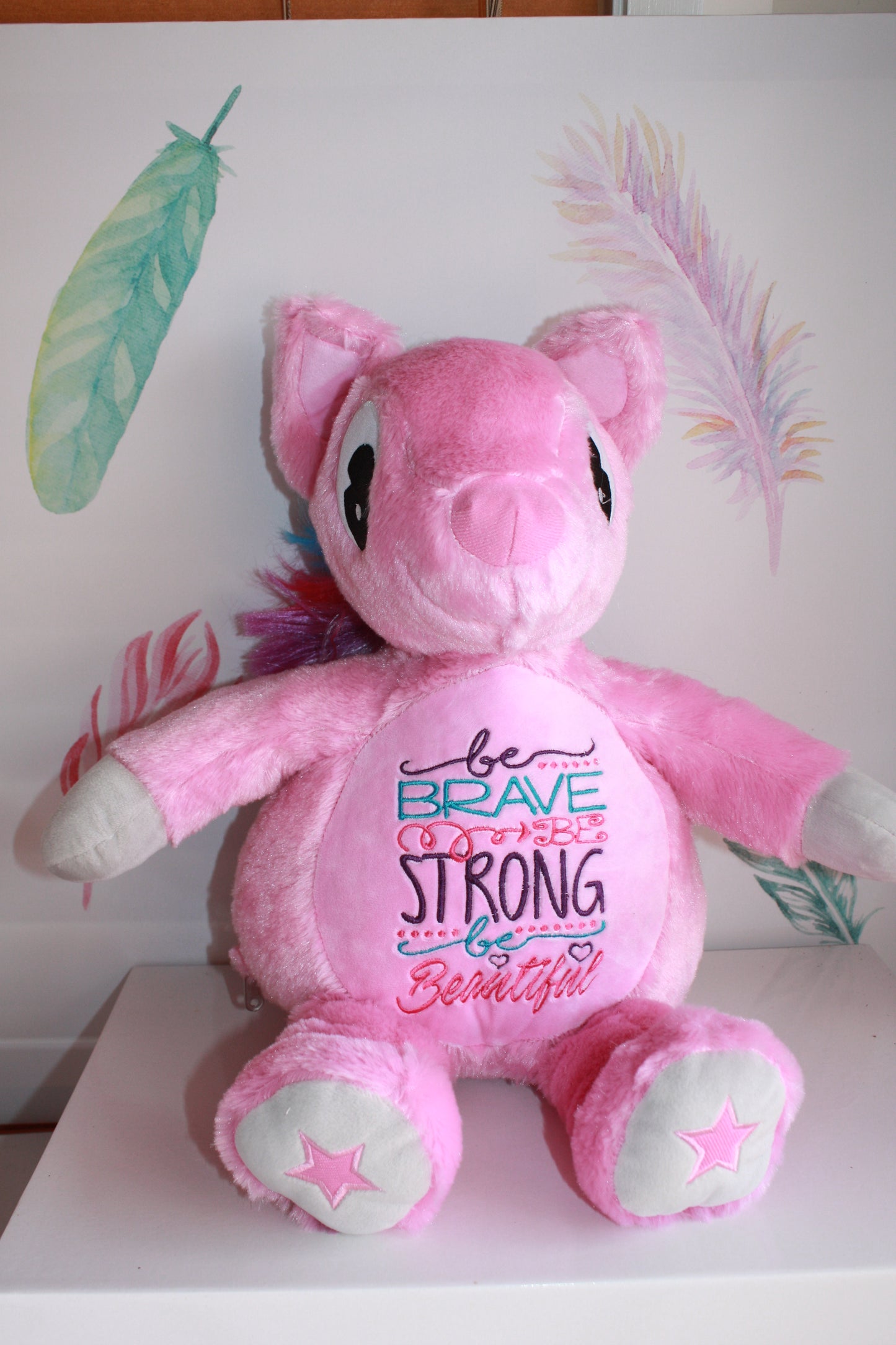 Pink Horse Embroidered Toy