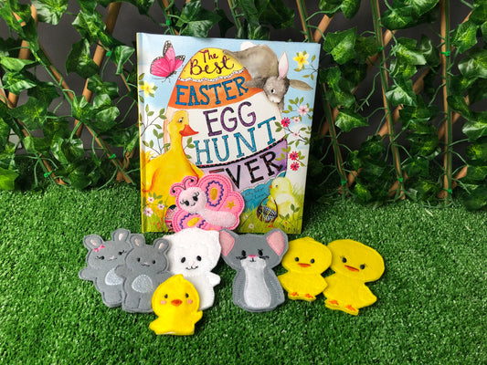 The Best Easter Egg Hunt Ever Book and Finger Puppet Set