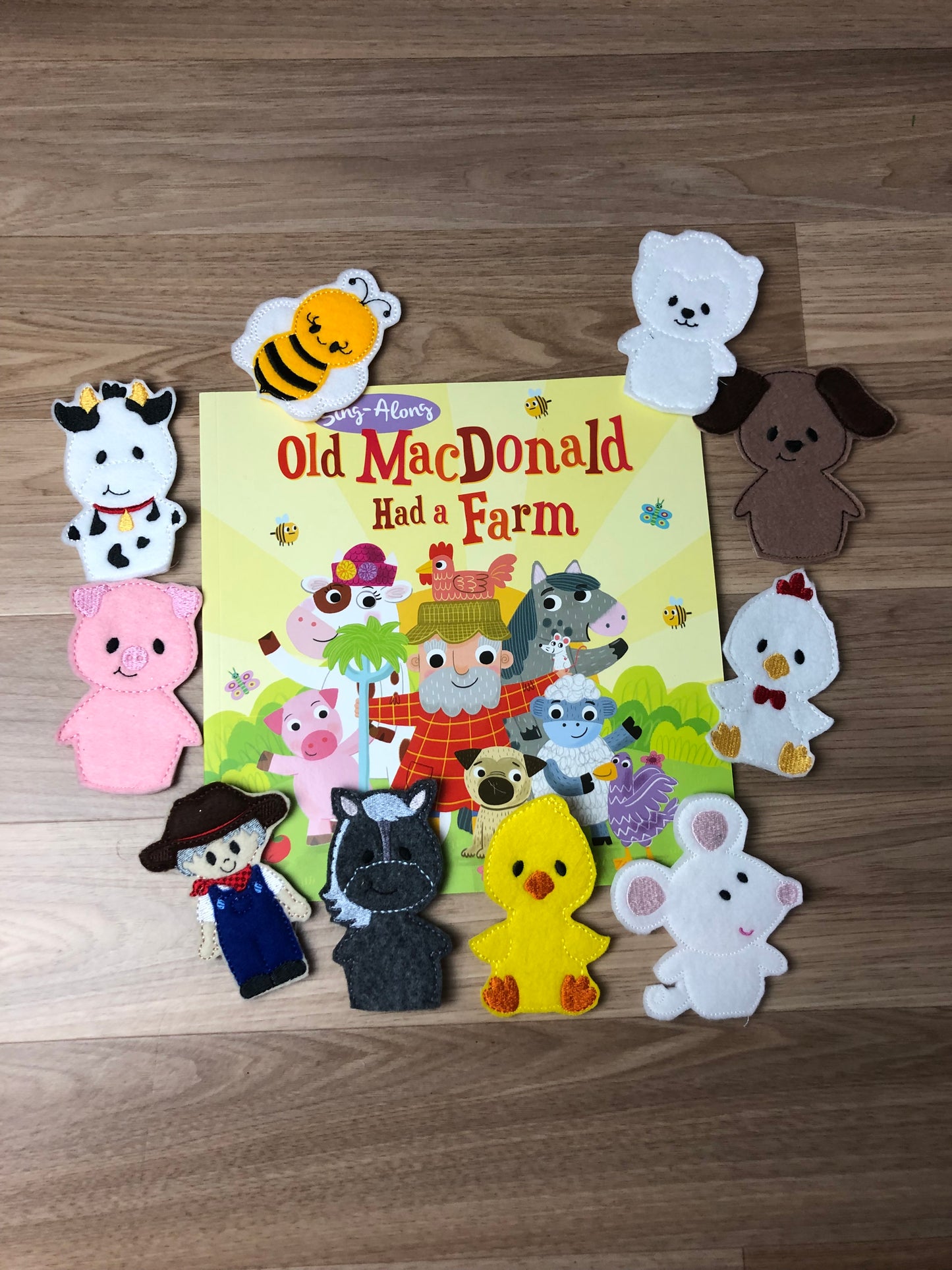 Old MacDonald had a farm Book and Finger Puppet Set