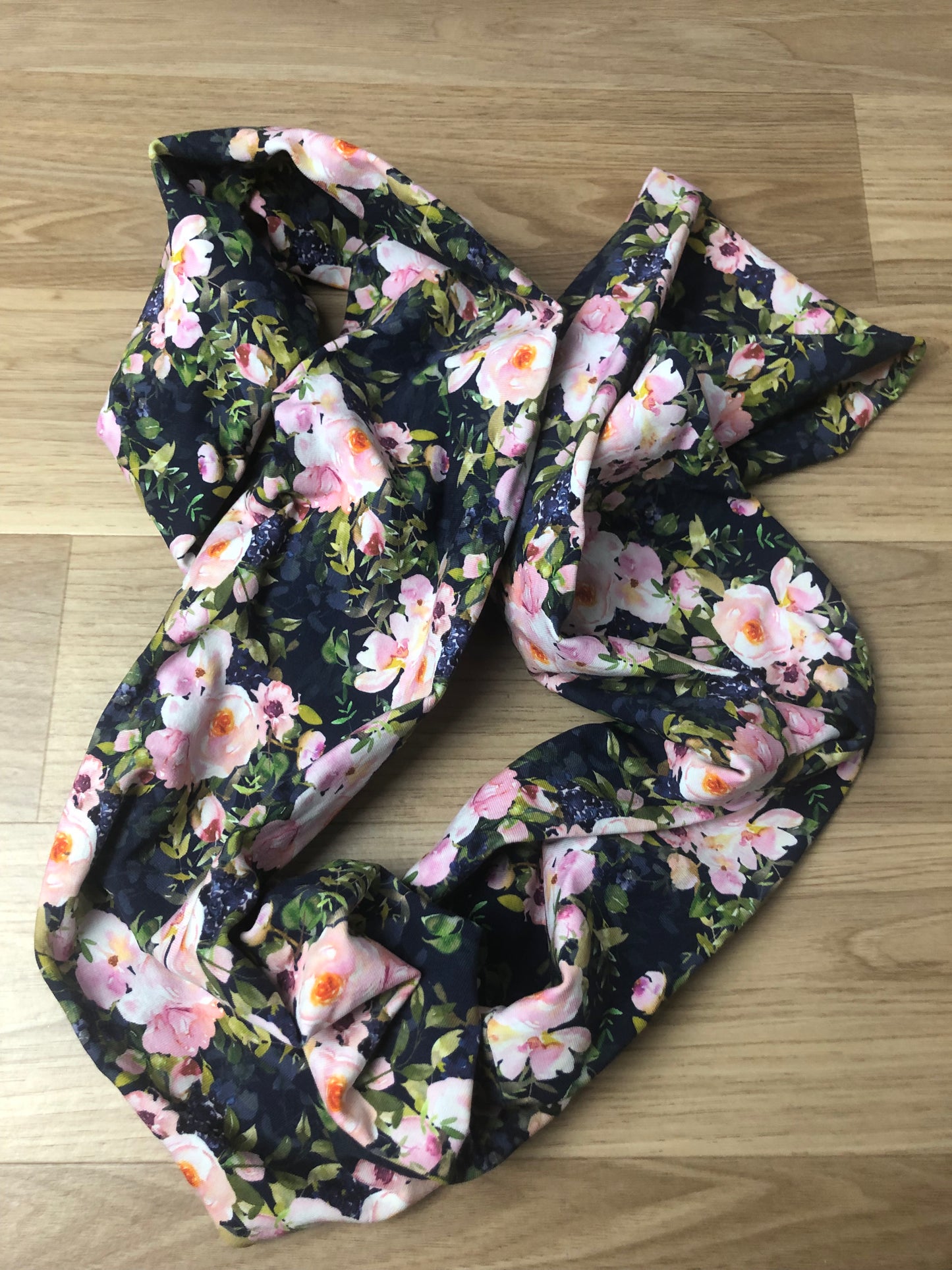 Infinity Scarf - Floral Navy 2