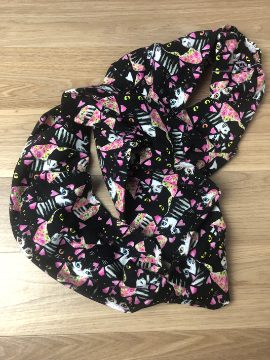 Infinity Scarf - Black Cats