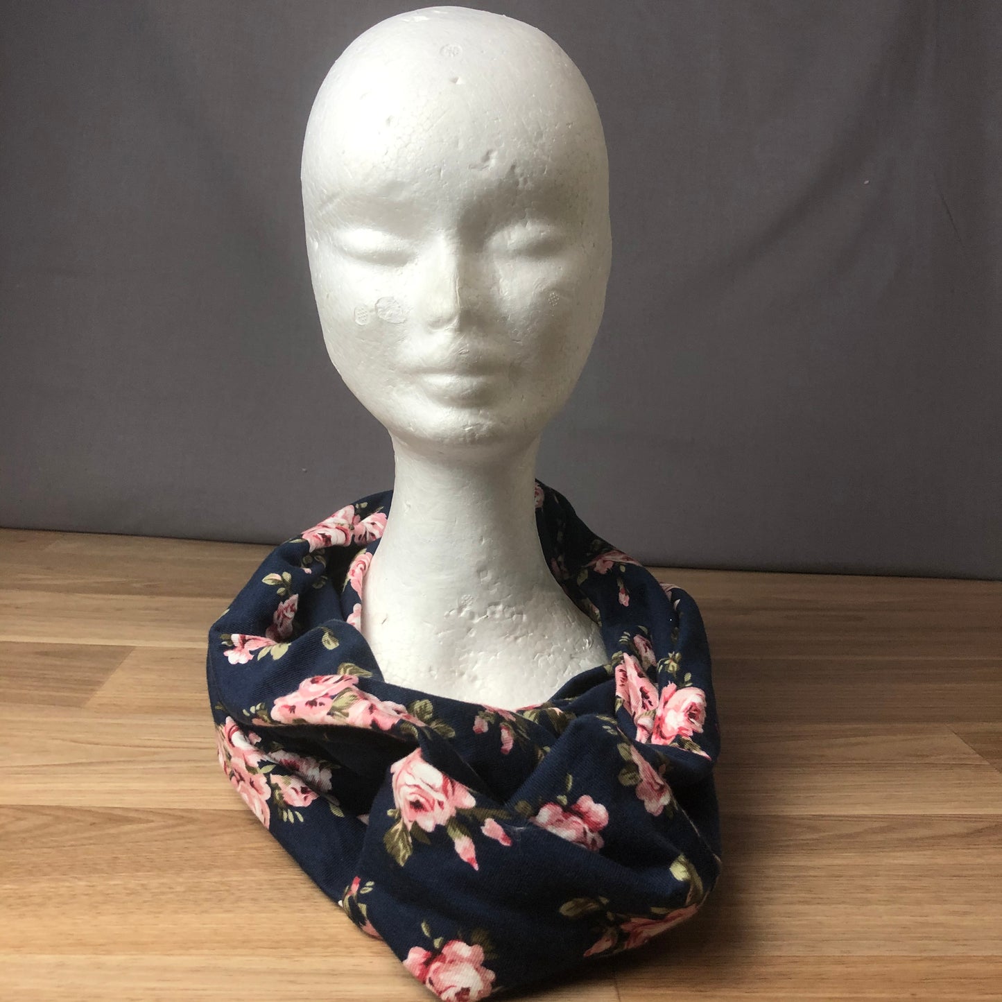 Infinity Scarf - Floral Navy 1