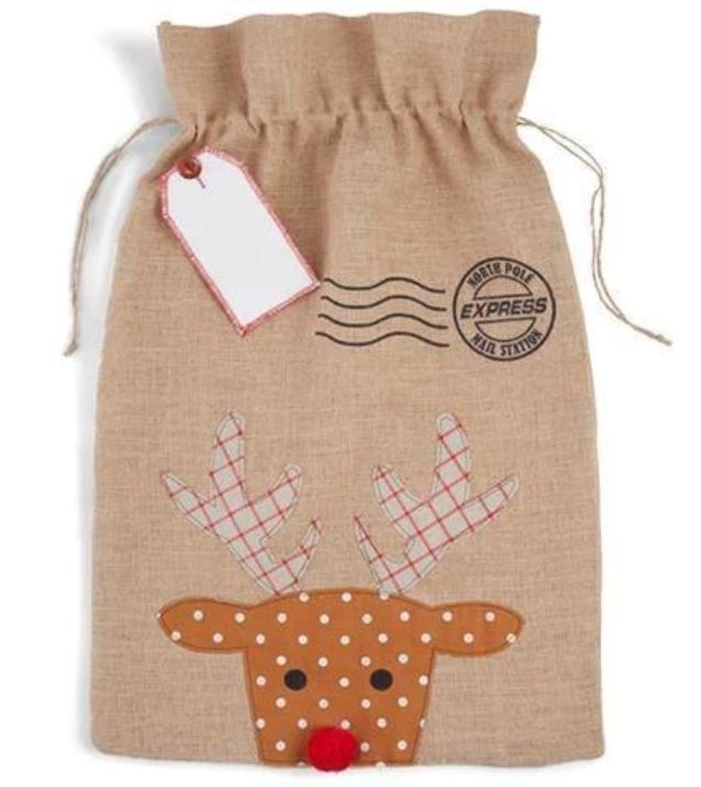 Reindeer Santa sack